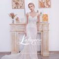 real photo Elegant Appliques Mermaid wedding gown Long Floor-length Modest Bridal Gown Lace Wedding Dresses 2020